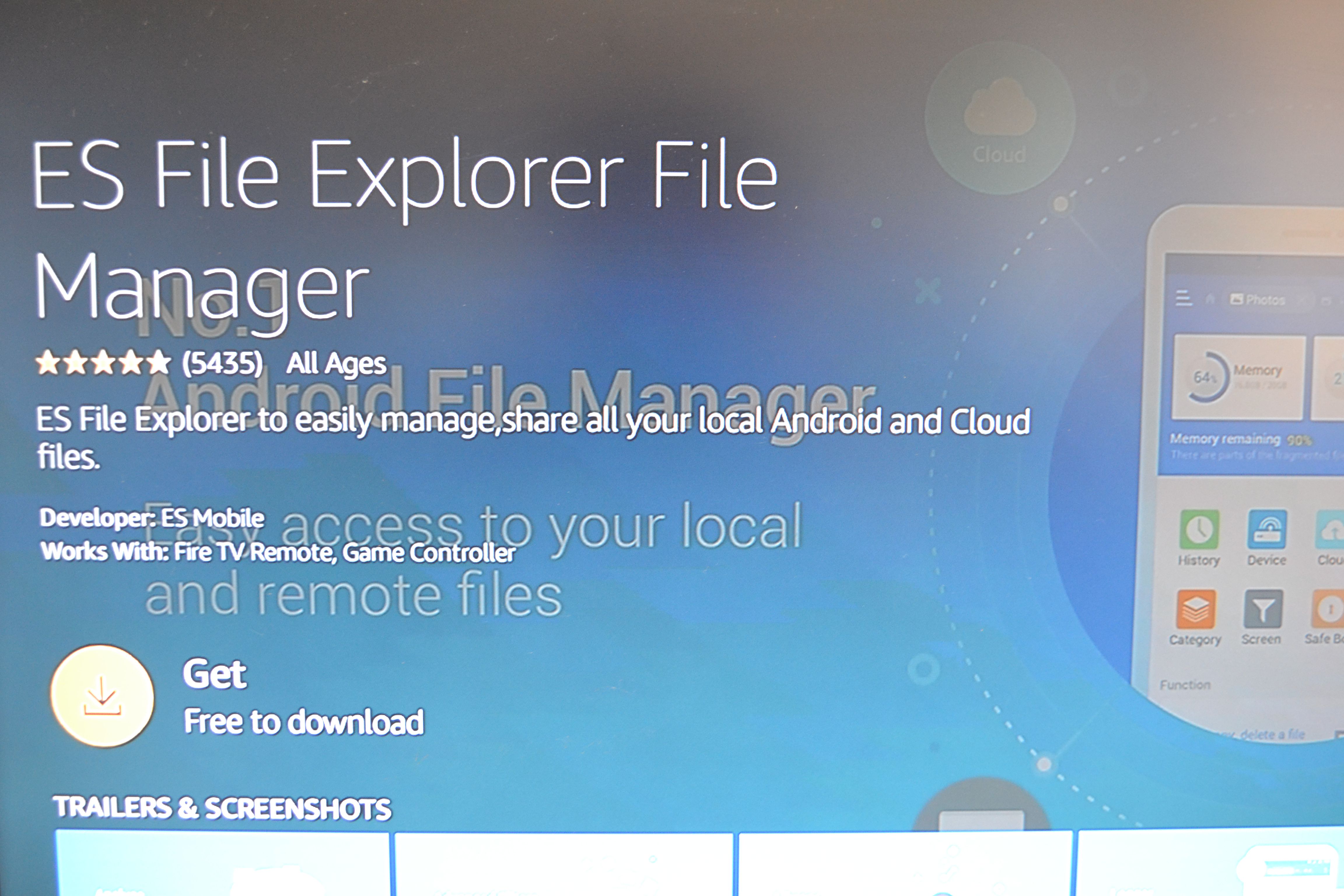 FS File Explorer-scherm