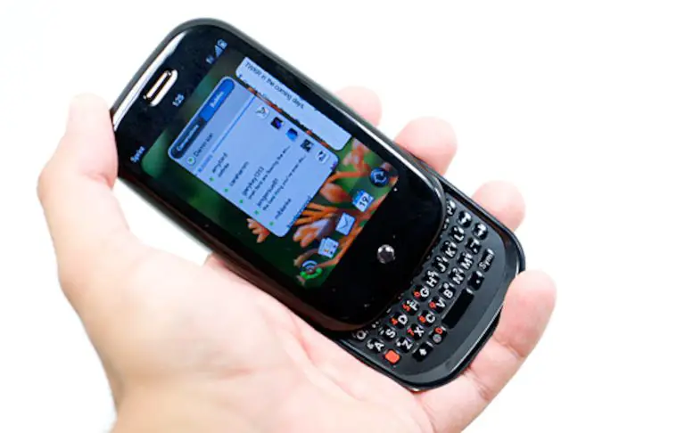 Palm Pre-smartphone vanaf de voorkant weergegeven