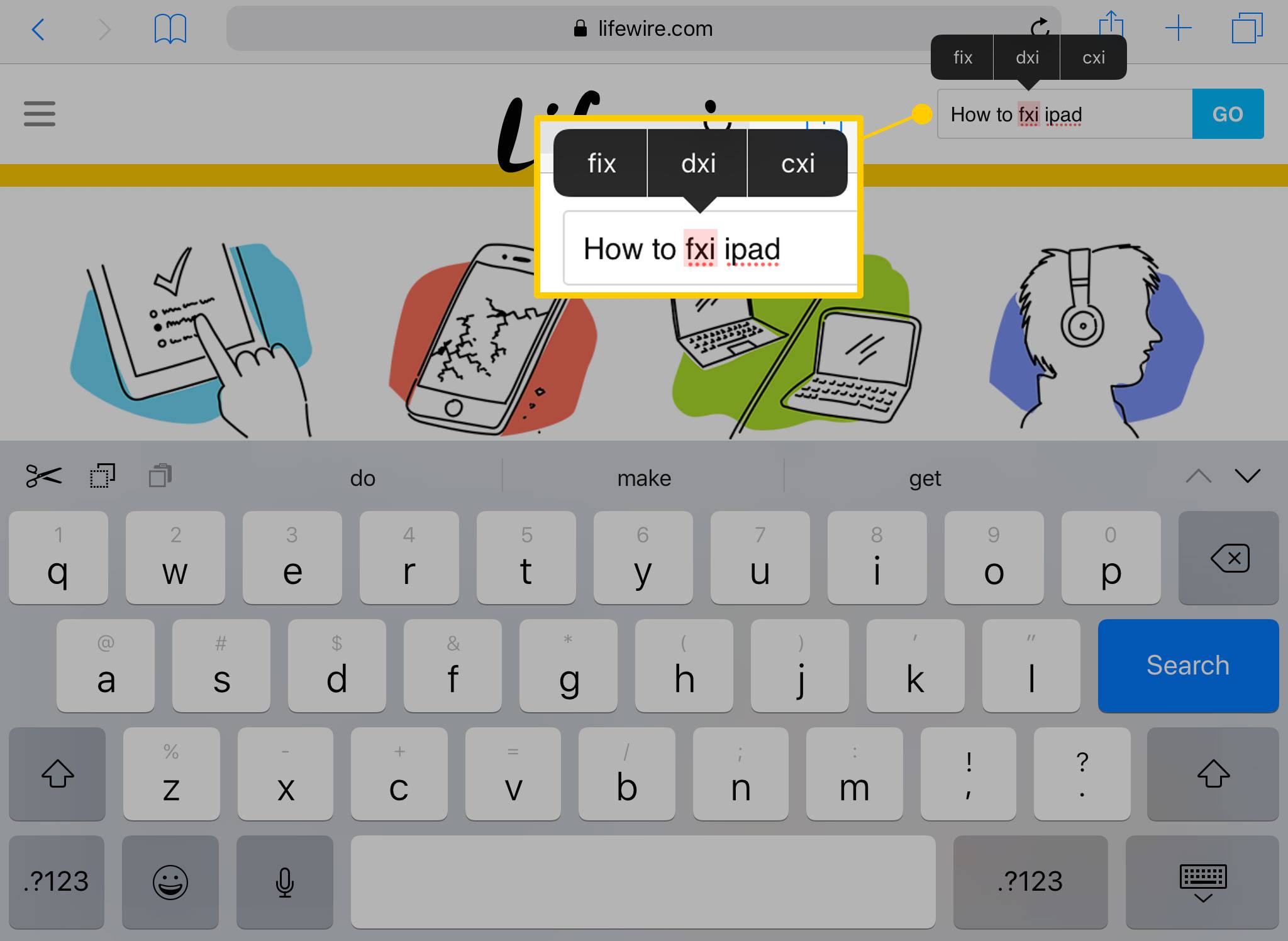 Spelling controleren op iPad