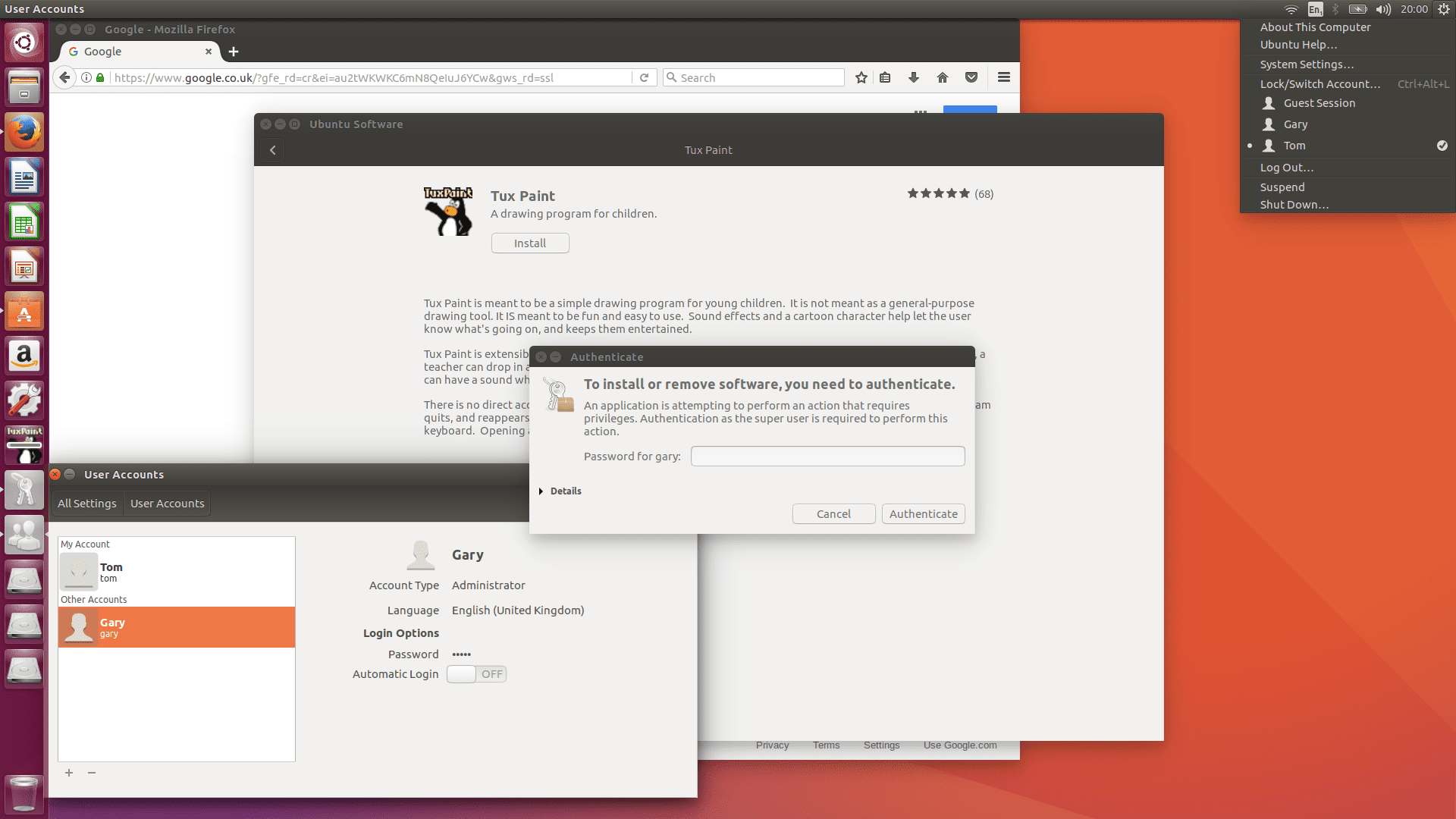 Verificatieprompt in Ubuntu om een ​​bevoorrechte actie uit te voeren