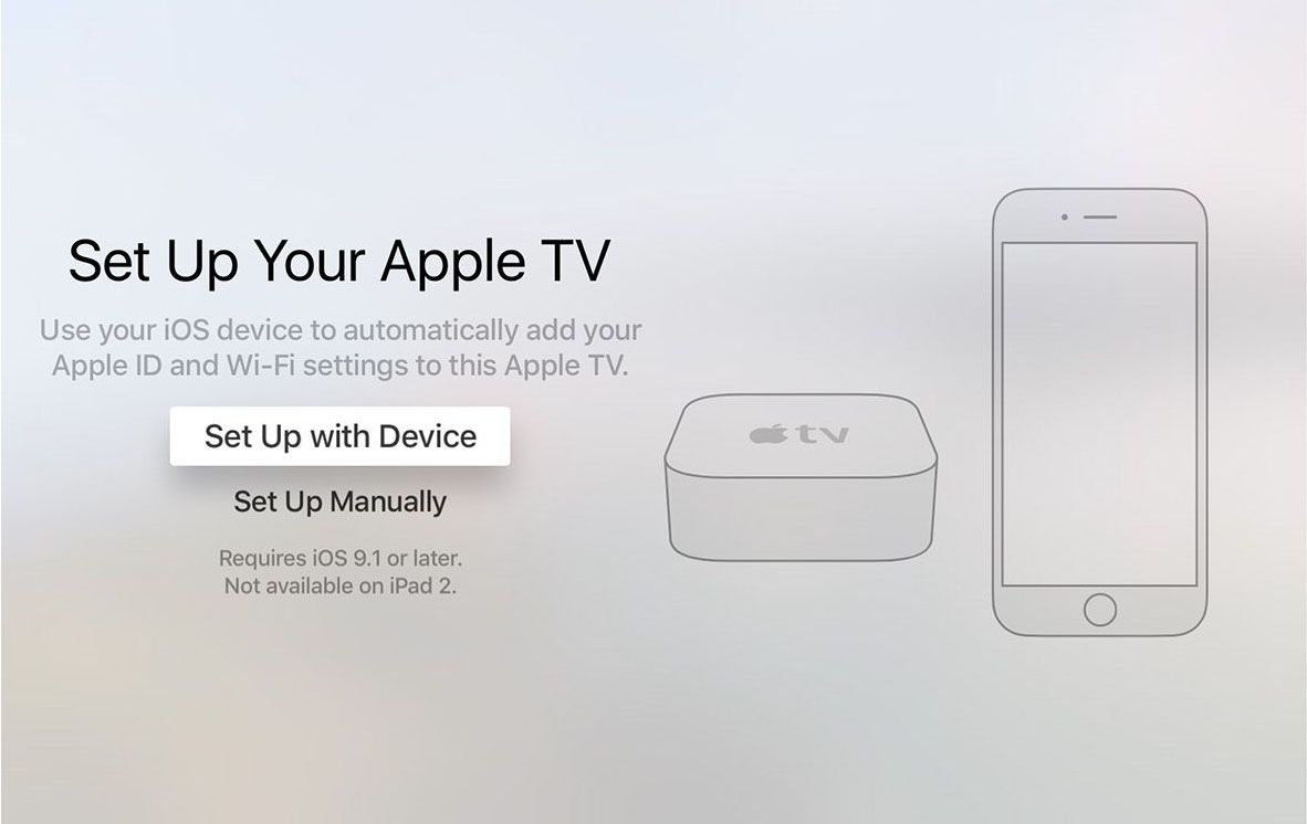 Apple TV instellen met iPhone, stap 1