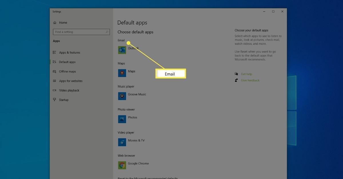 E-mail in Windows 10 standaardapps