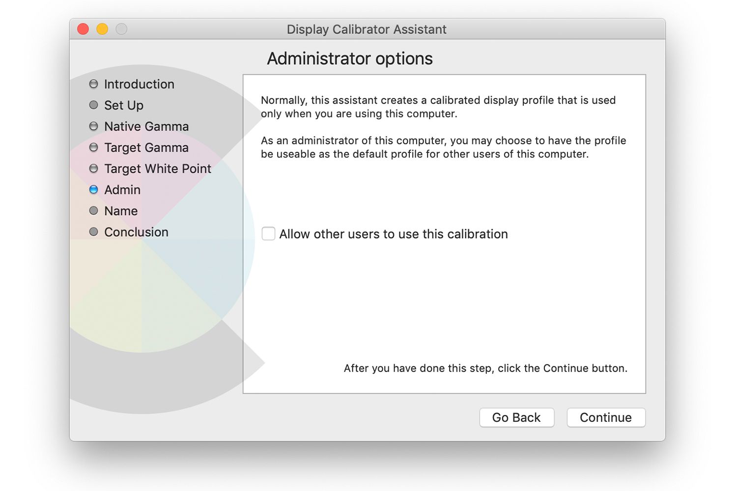 Beheerdersoptiescherm in Mac-voorkeuren