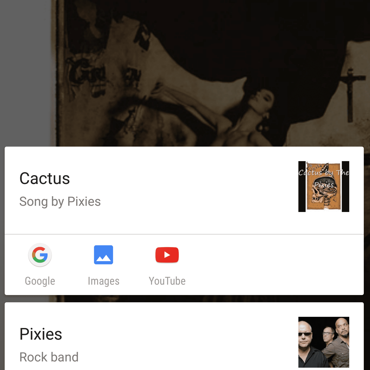 Google Now on Tap: Muziek
