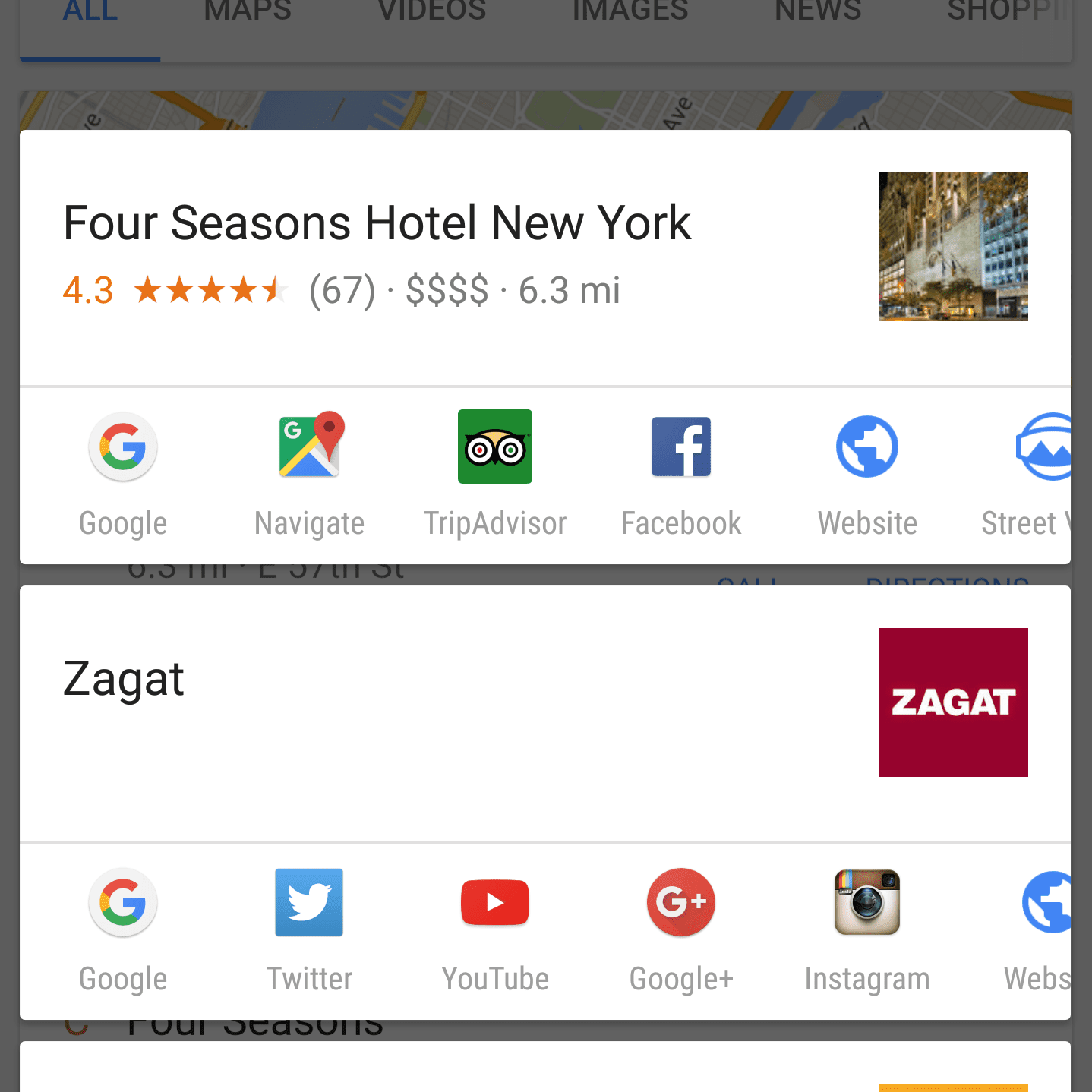 Google Now on Tap: plaats