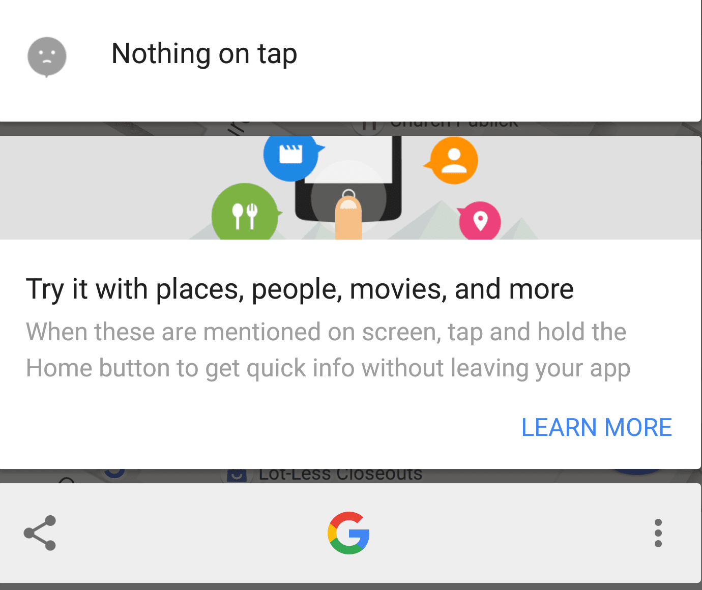 Google Now on Tap: niets