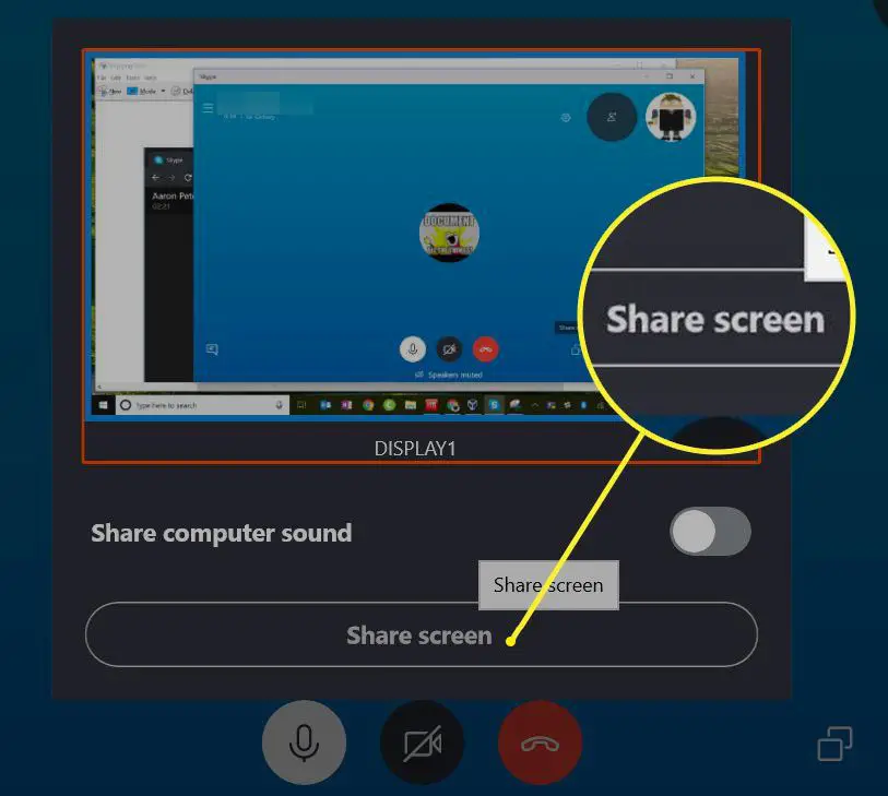 how to share screen on skype