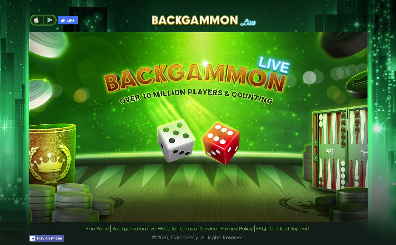 Screenshot van Backgammon Live Facebook-spel