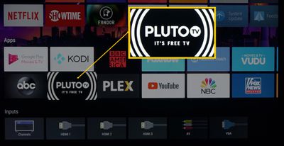 TV met Pluto TV-app