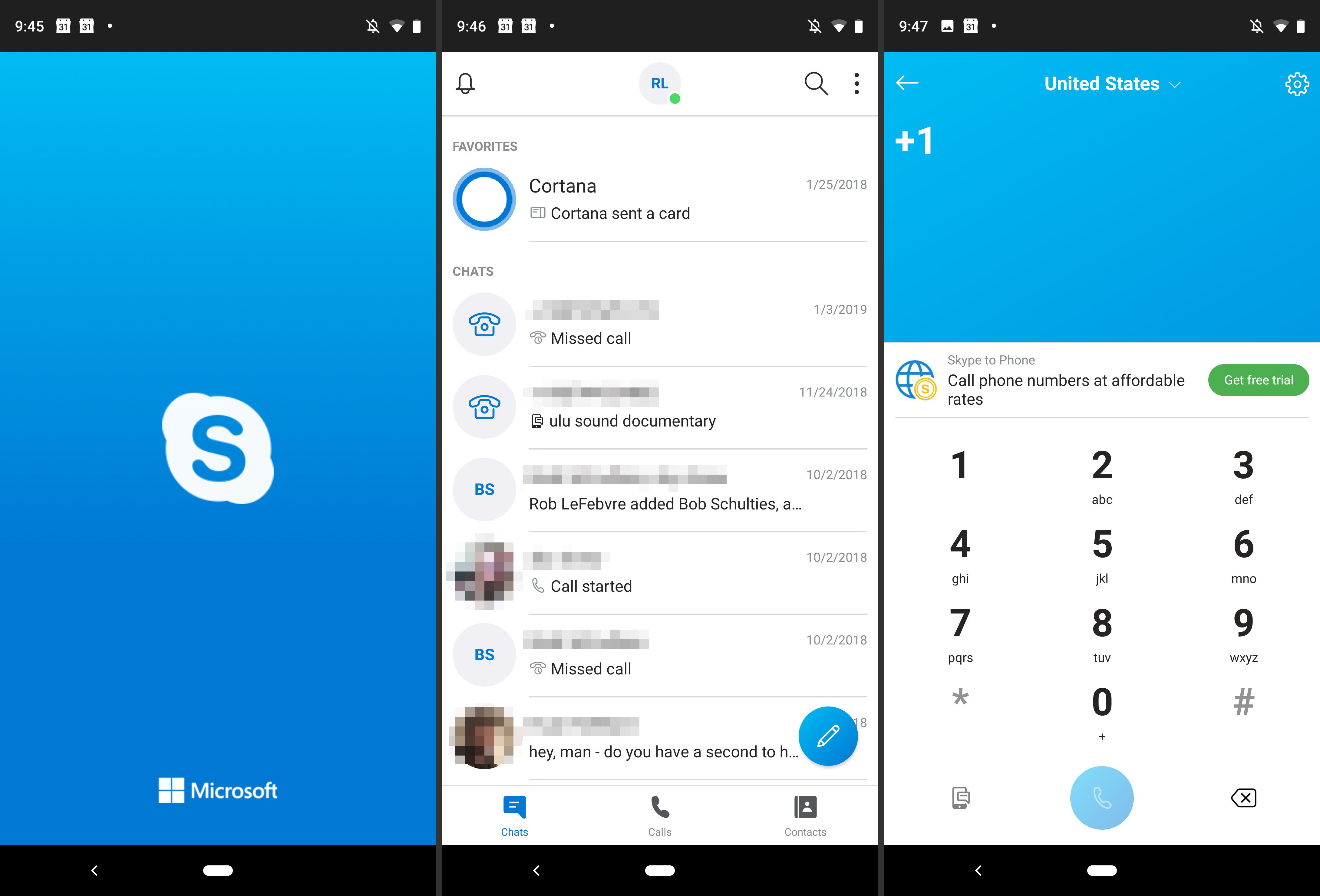 Skype op Android