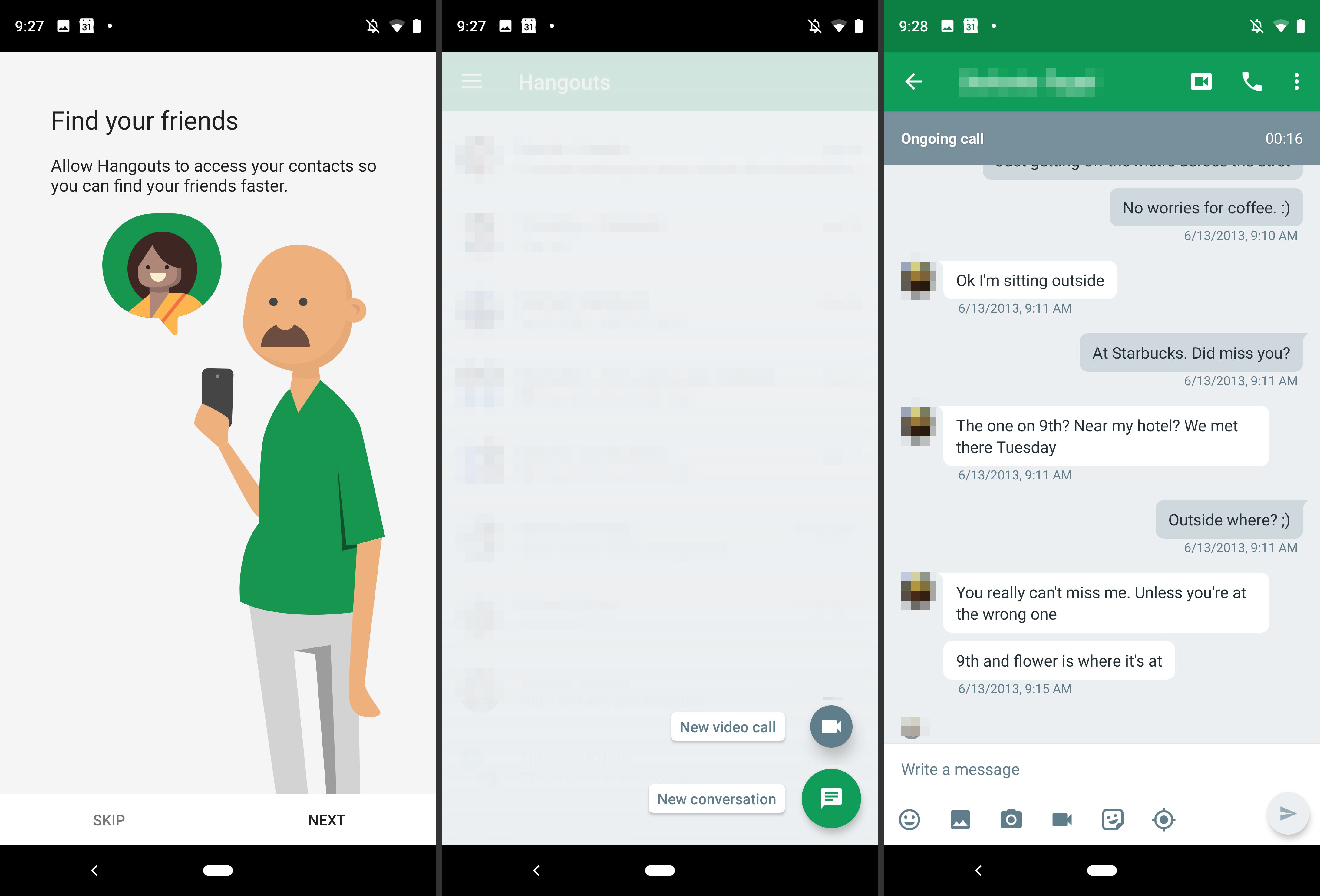 Google Hangouts op Android