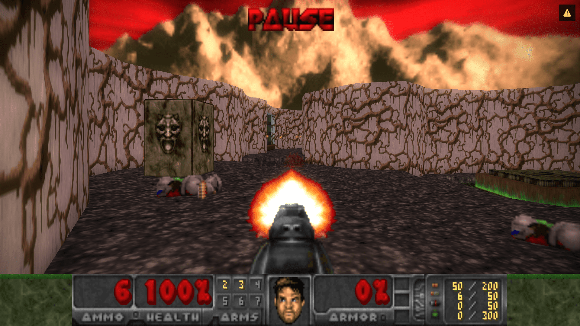 Screenshot van de Doomsday-game-engine.