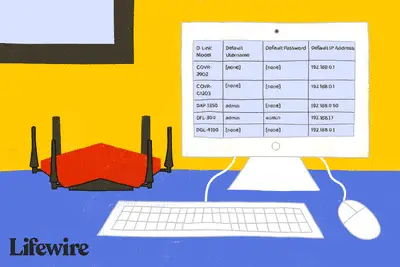 Standaardwachtwoorden voor D-Link-routers op een computerscherm