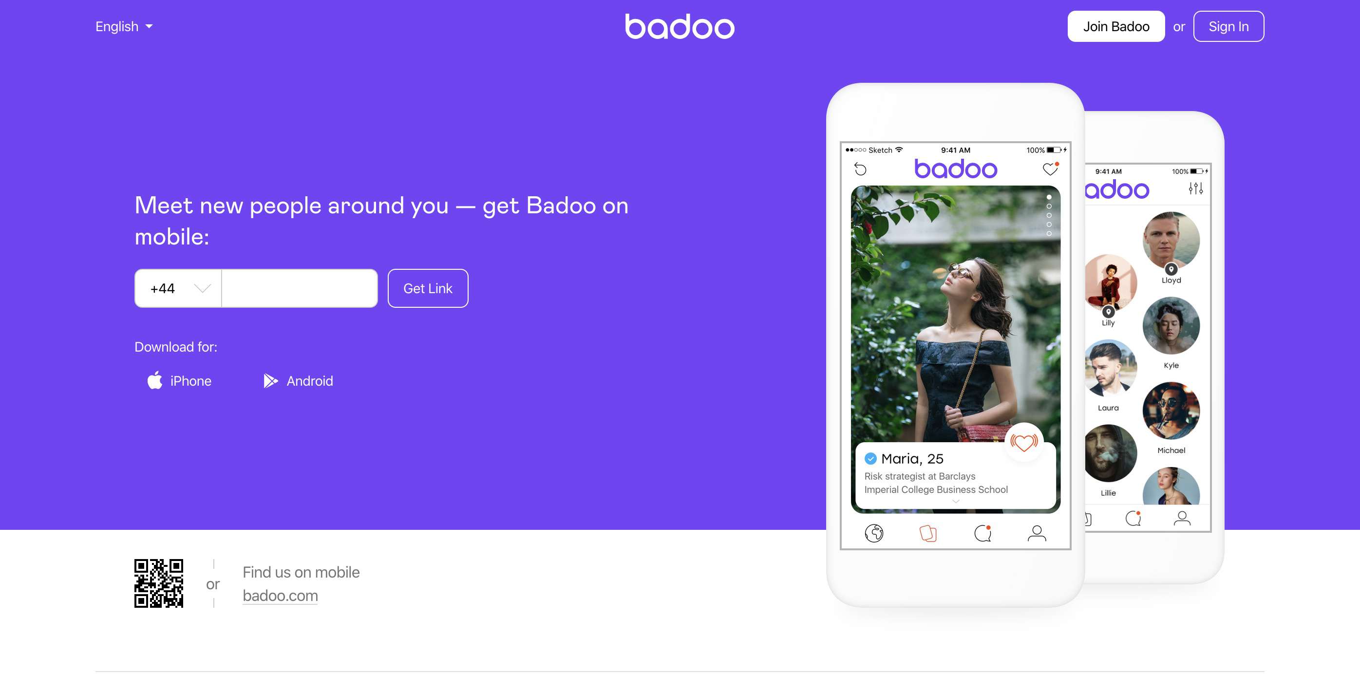 Badoo-startpagina