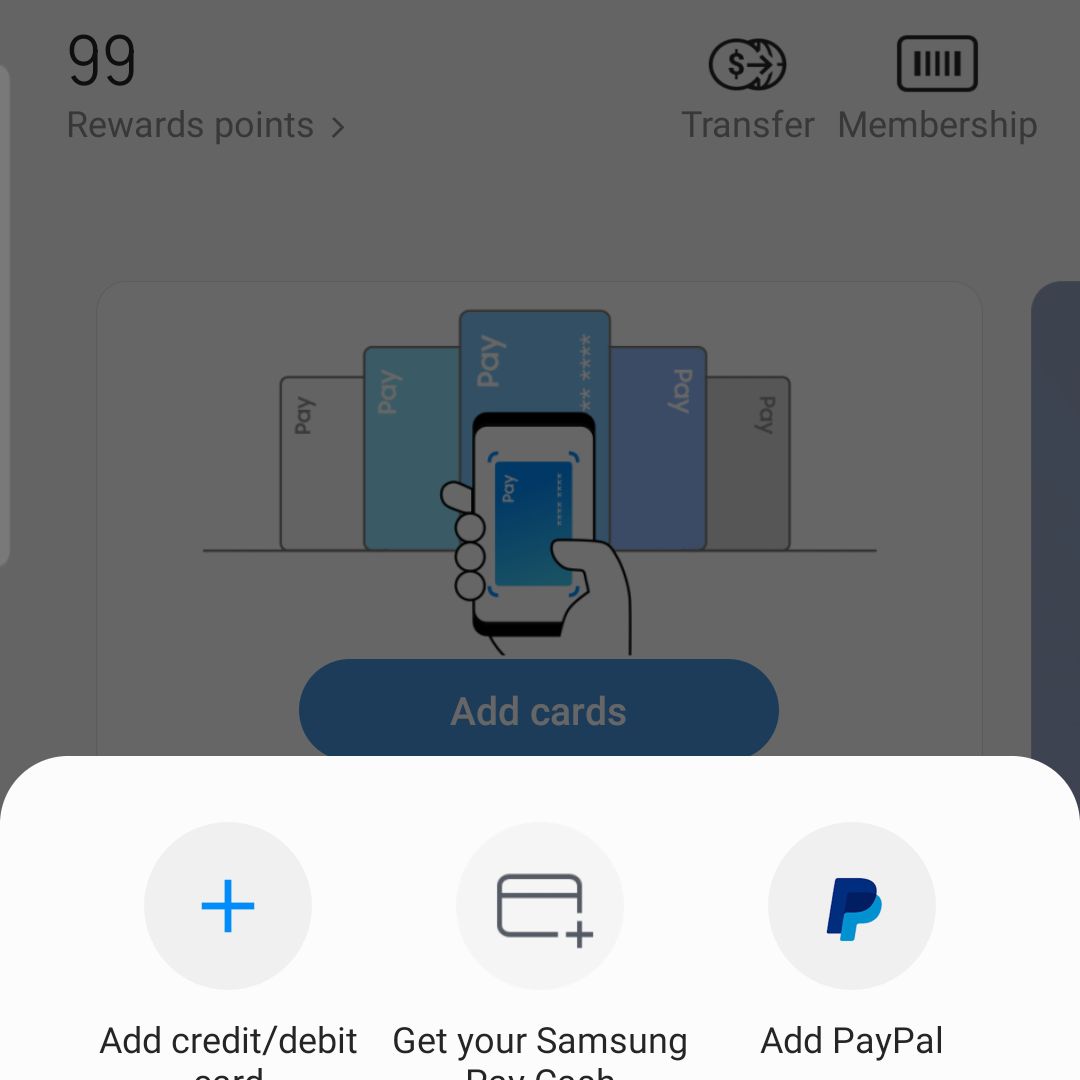 betaalkaart toevoegen in Samsung Pay