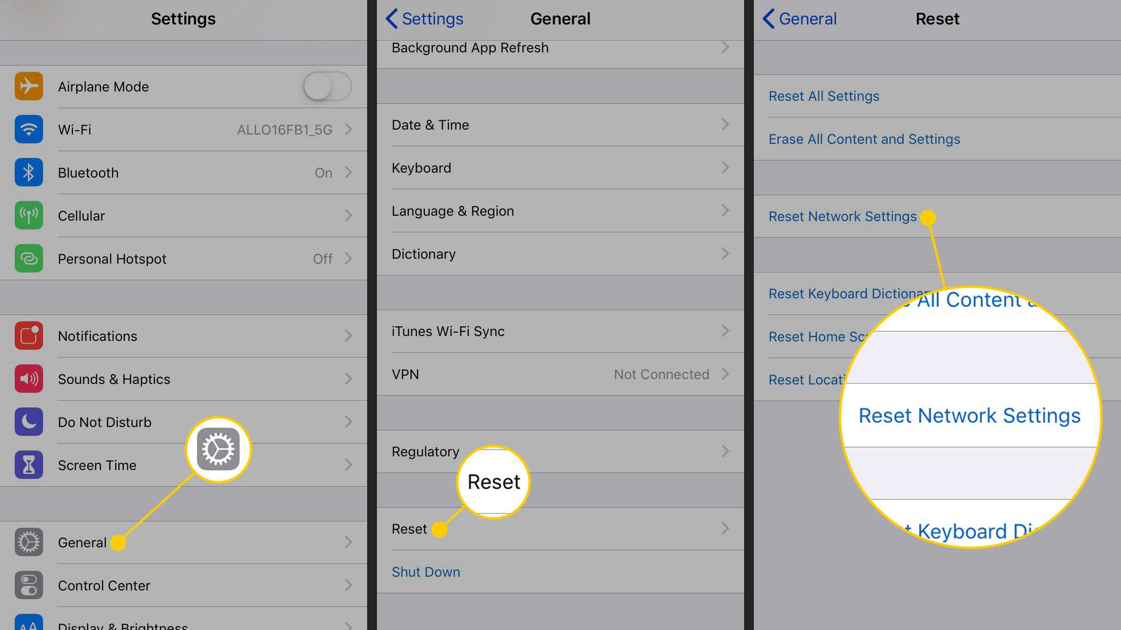 Reset netwerkinstellingen op een iPhone