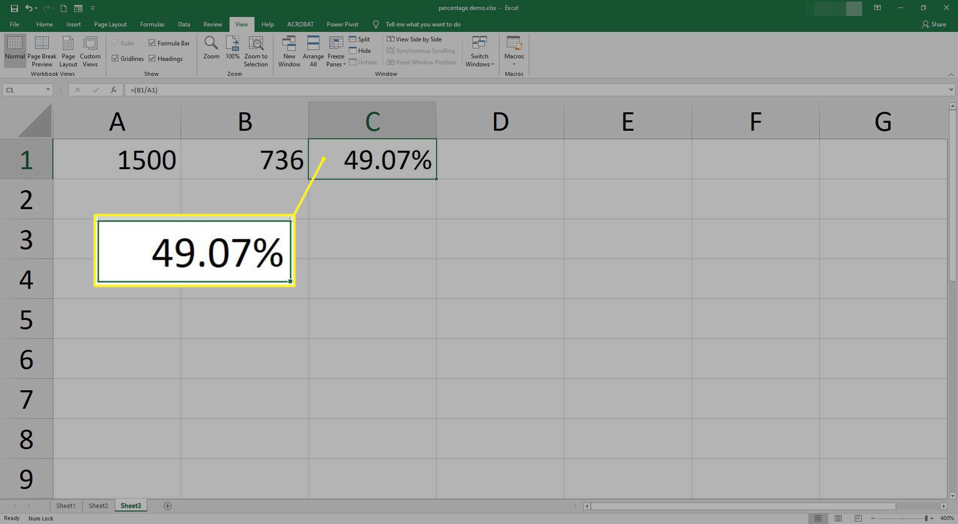 Resultaat in C1