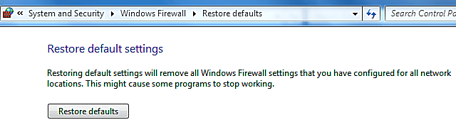 Schermafbeelding van Windows-firewallinstellingen