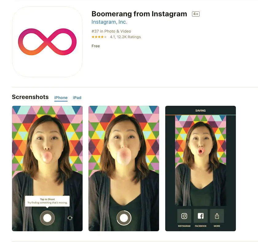 Boomerang Van Instagram-app
