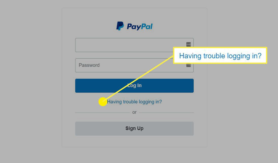 Problemen met inloggen link in PayPal
