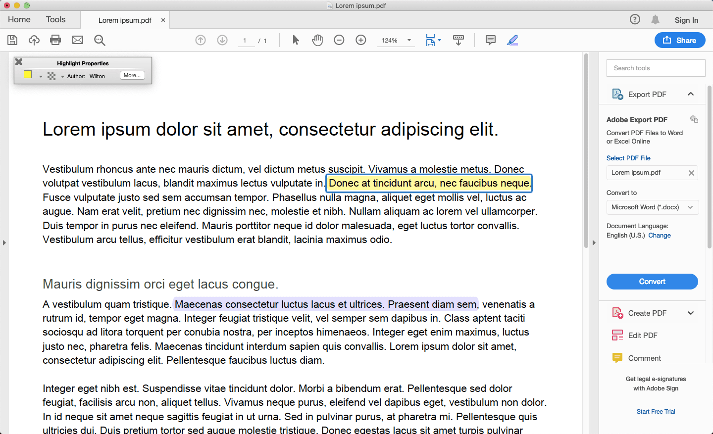 Acrobat Reader met gele markering geselecteerd.