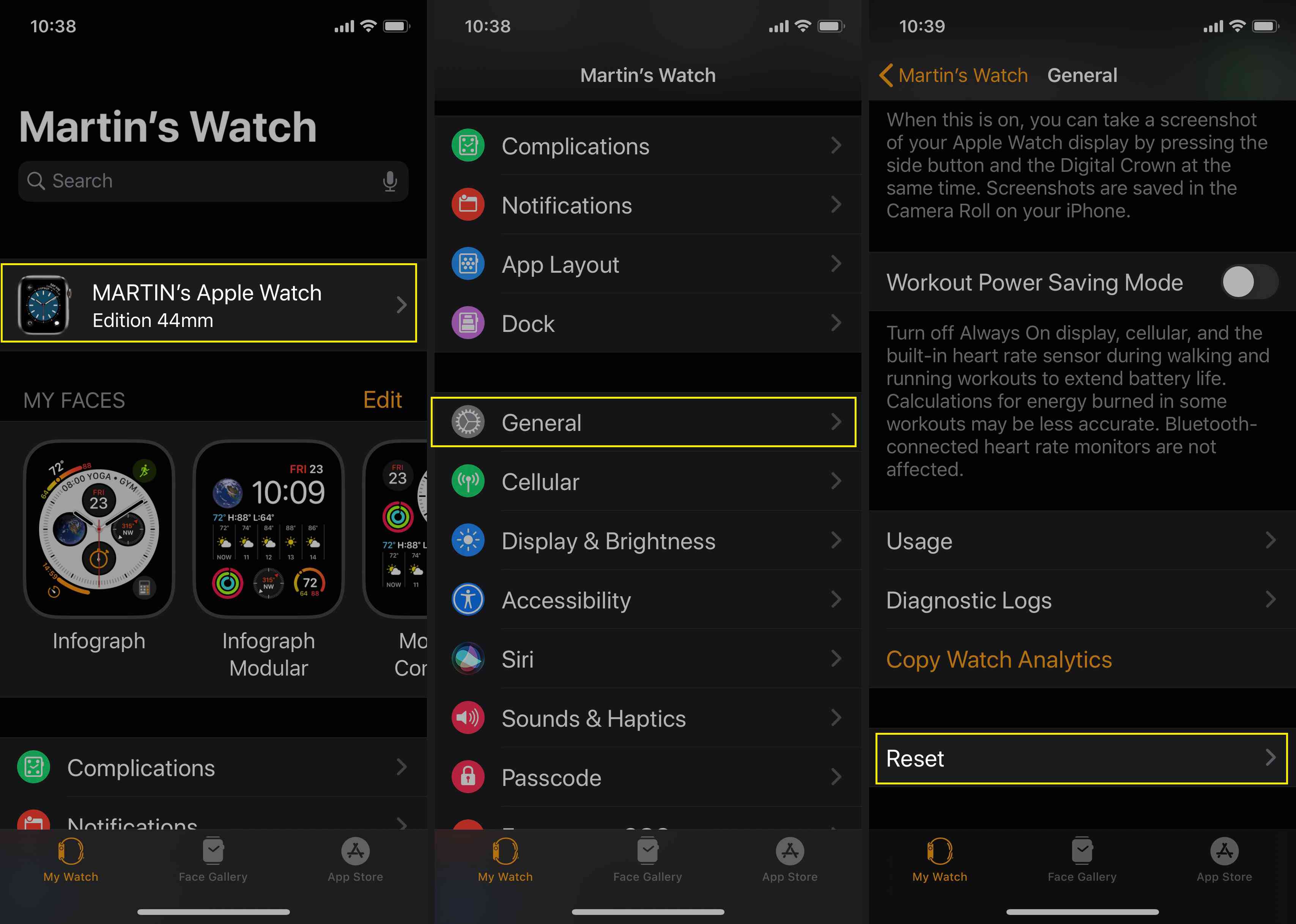 Gebruik de Apple Watch om uw apparaat opnieuw in te stellen en de toegangscode te verwijderen