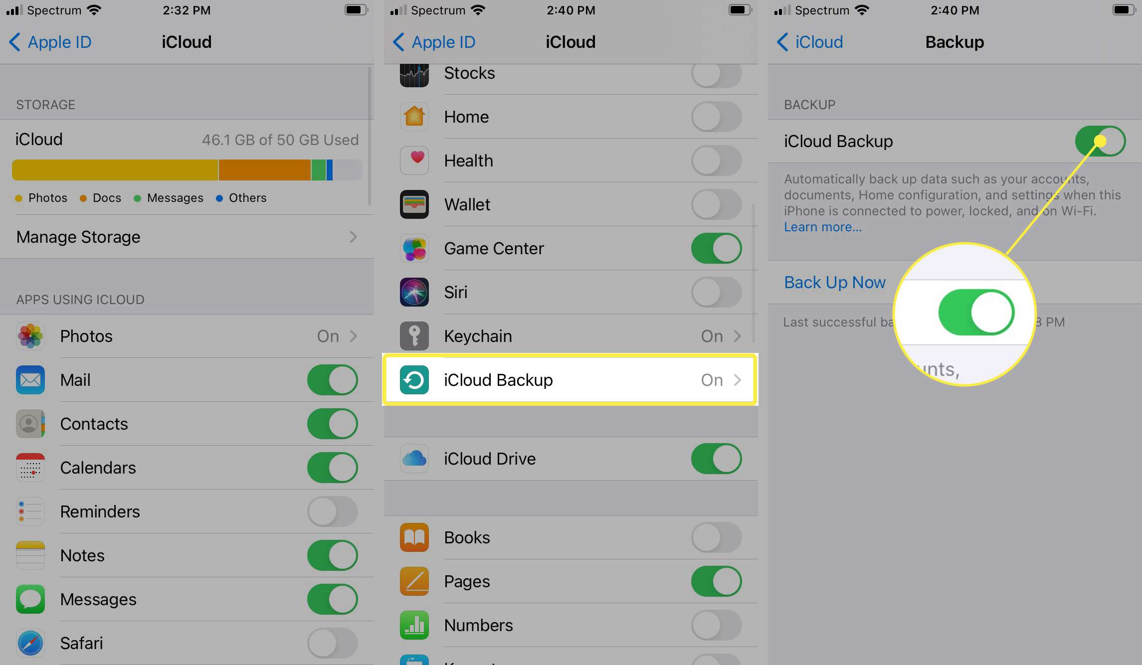 iOS haalt verwijderde teksten op iCloud 2