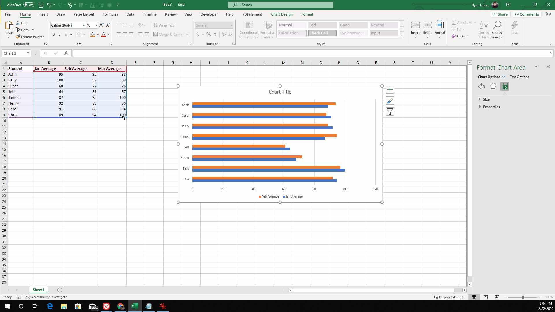 Screenshot van het toevoegen van een nieuwe kolom aan een staafdiagram