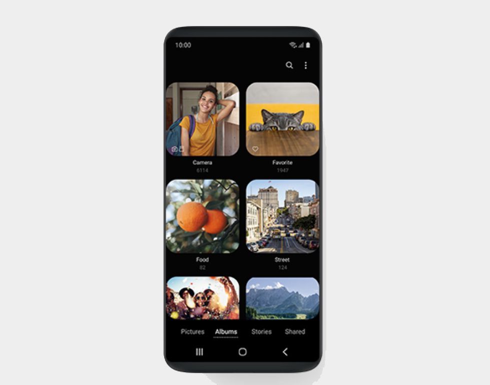 Foto-app-interface op Samsung One UI