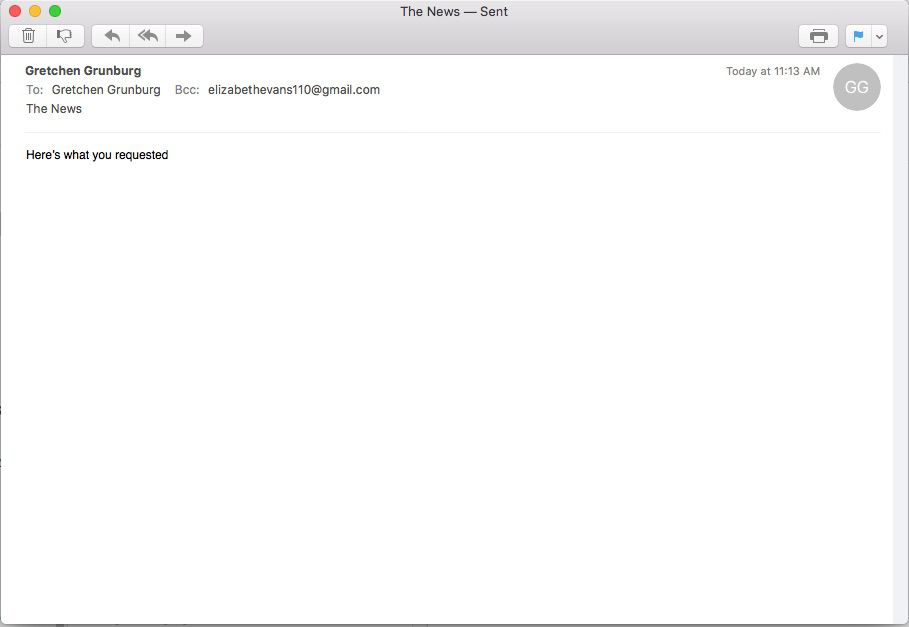 Automatische BCC is ingesteld in Apple Mail