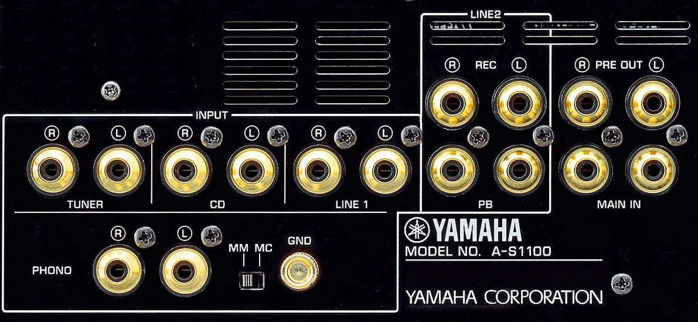 Yamaha A-S1100 Geïntegreerde versterker – Input/Output-aansluitingen