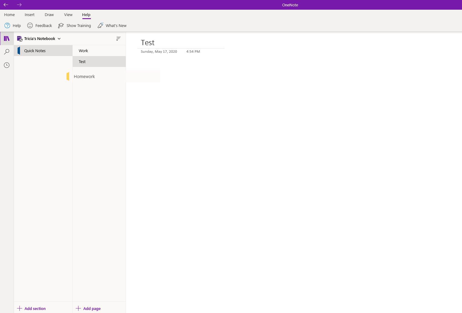 Een pagina verplaatsen in OneNote.