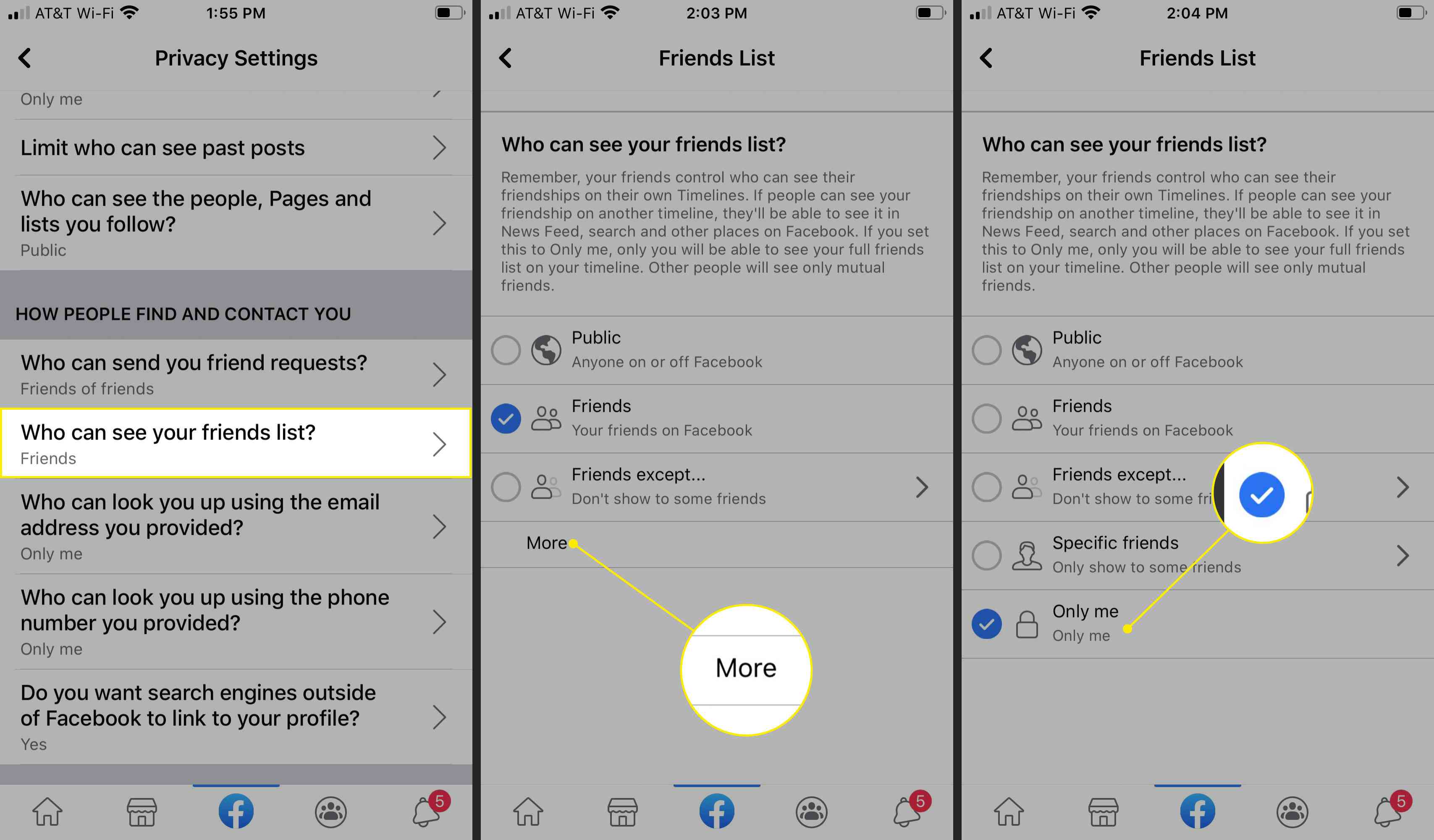 Beperken wie je vriendenlijst kan zien in de Facebook-app