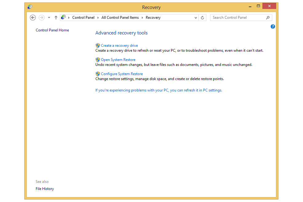 Geavanceerde hersteltools in Windows 8
