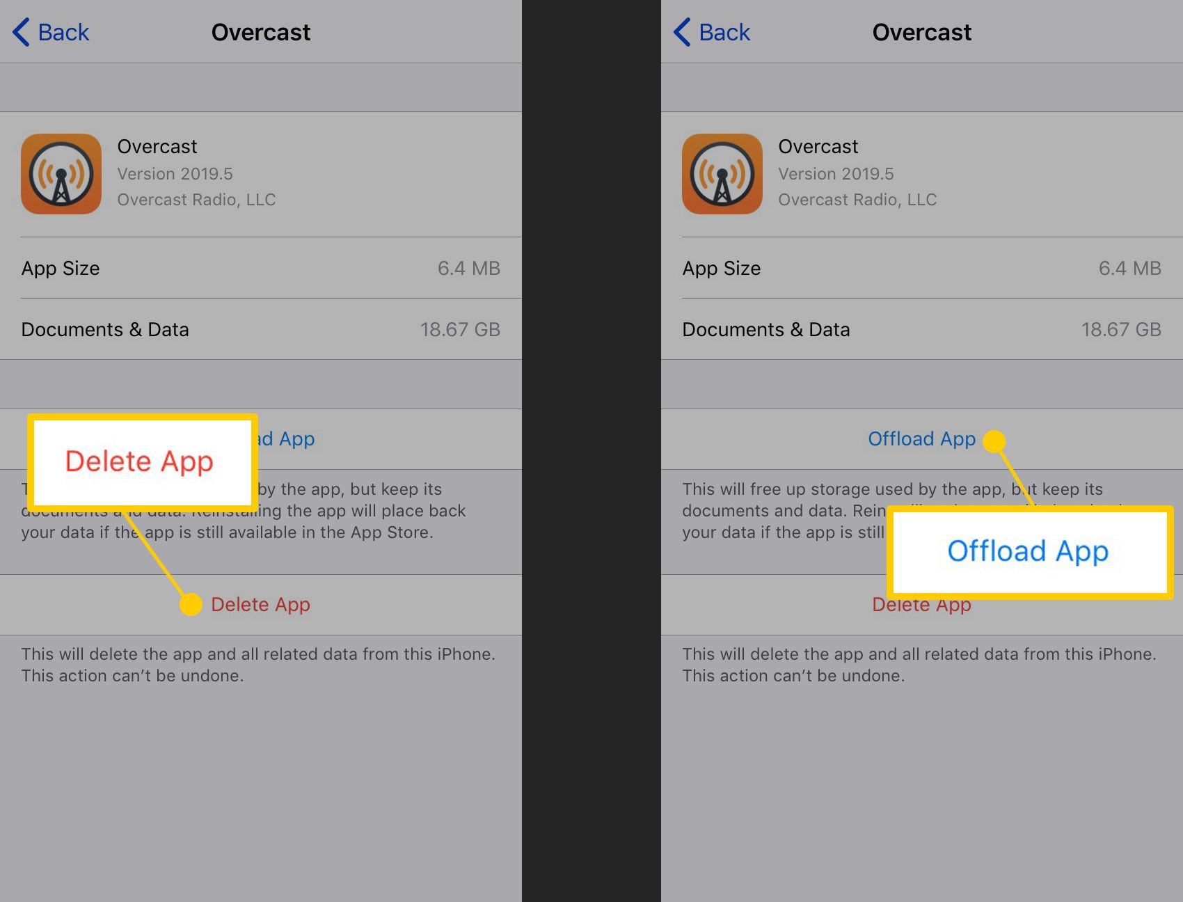 App- en Offload-app-opties op een iPhone verwijderen