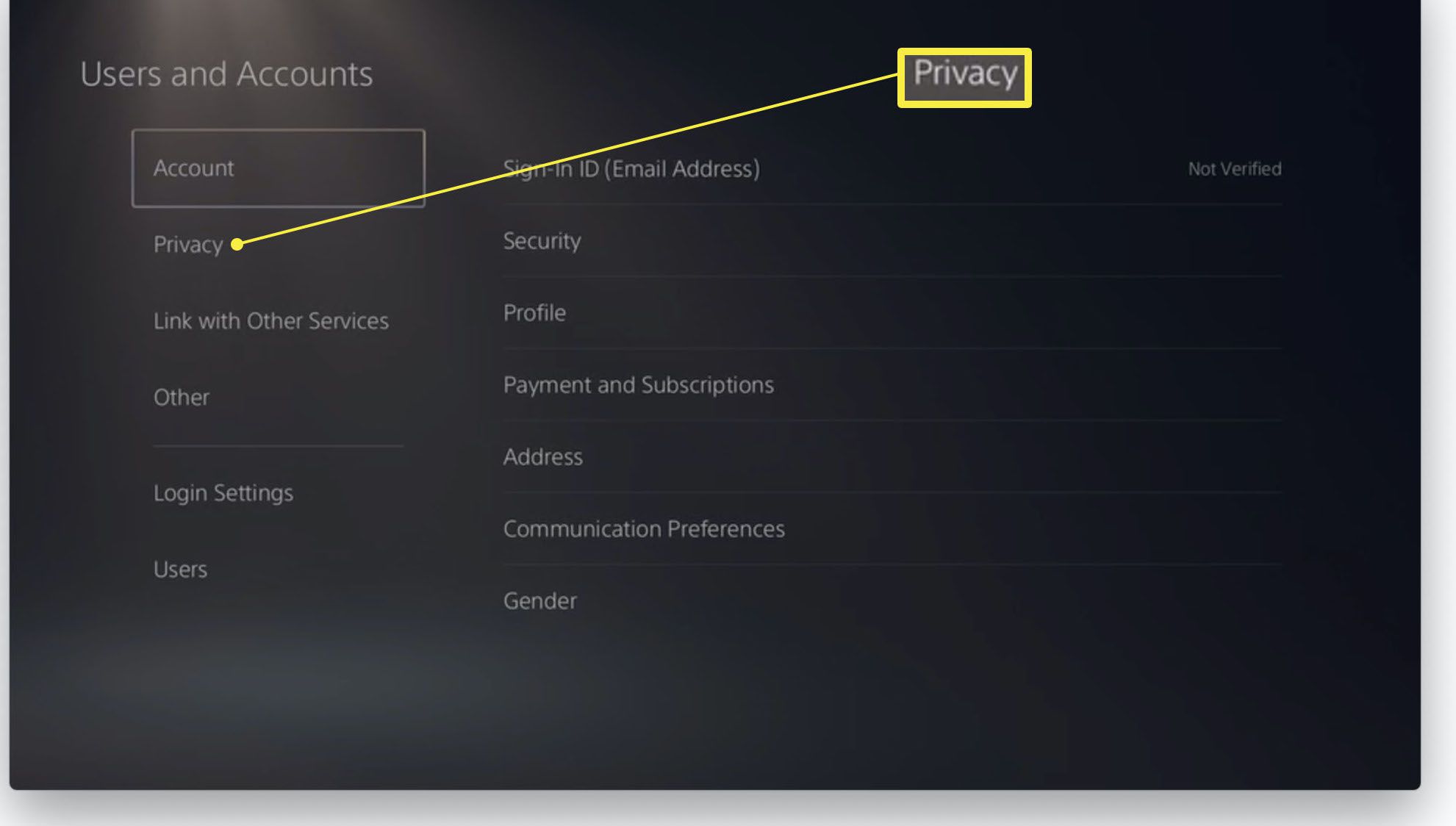 Instellingen voor PlayStation 5-gebruikers en -accounts met privacy gemarkeerd