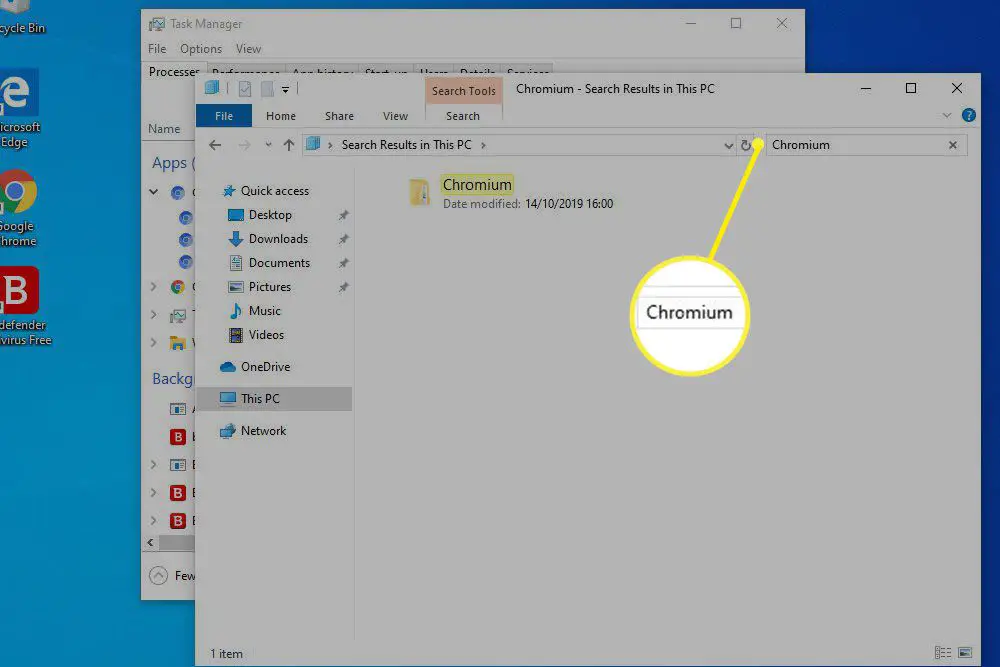 Chromium-map zoeken