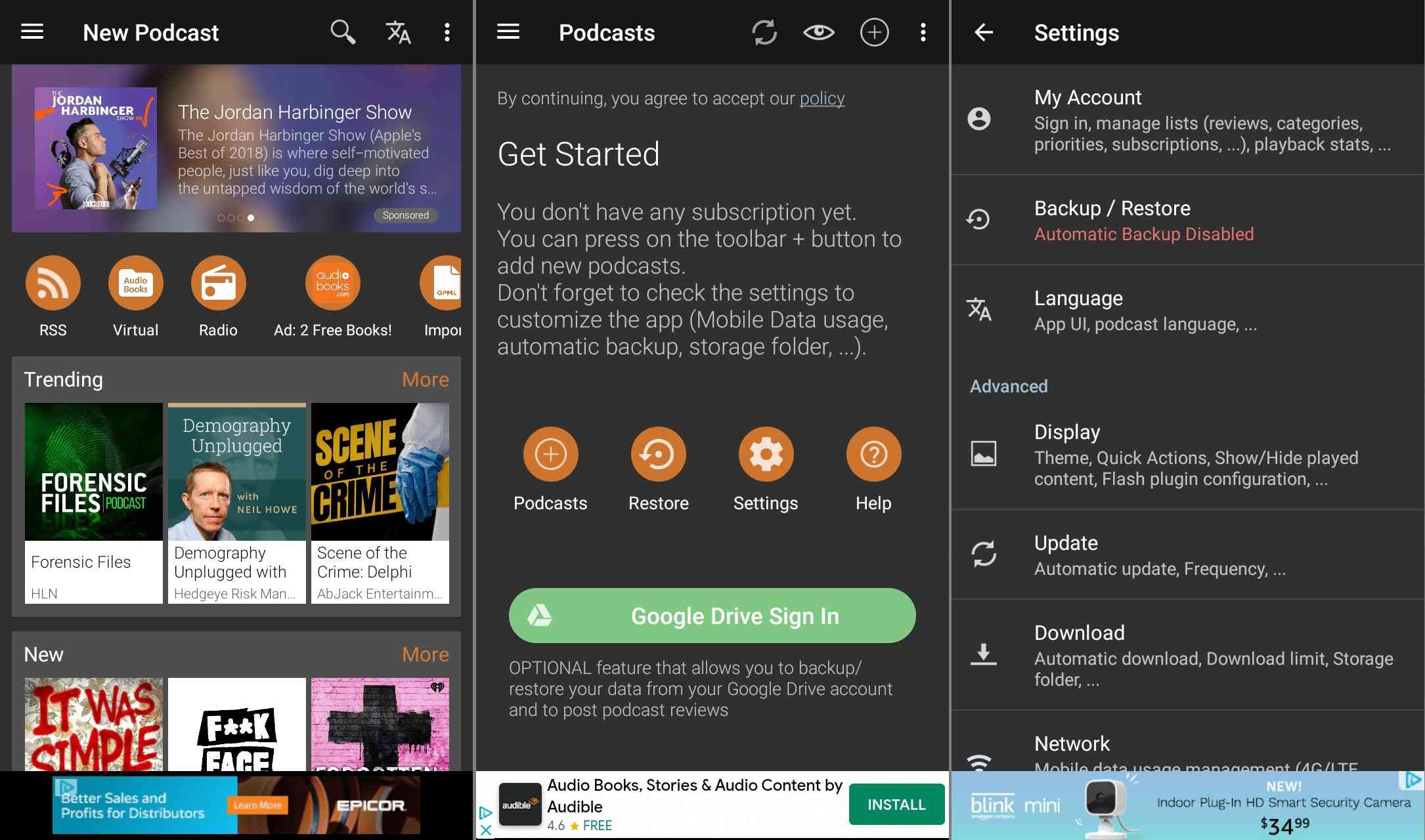 Podcast Addict-app voor Android
