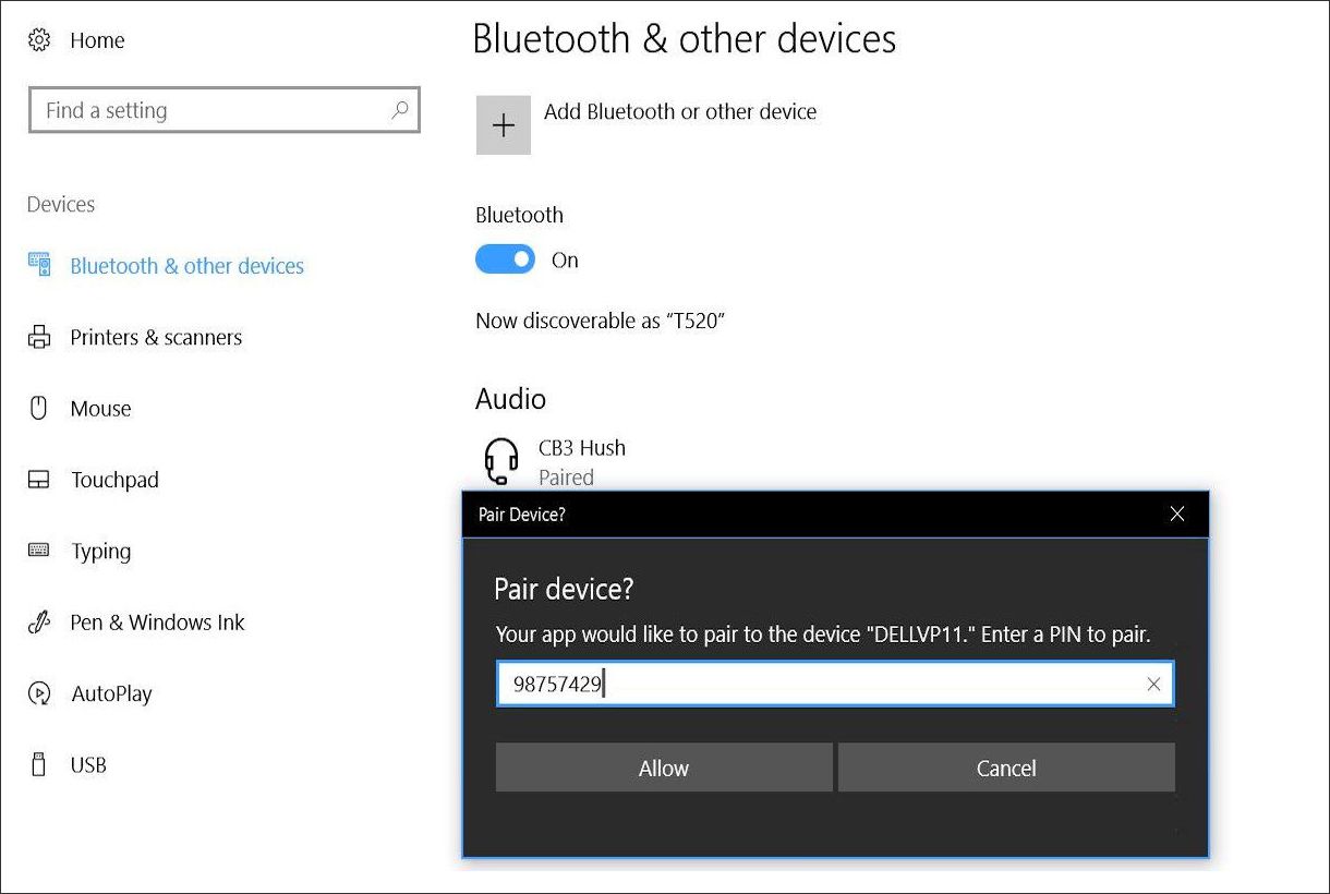Vraag Apparaat koppelen in Windows 10