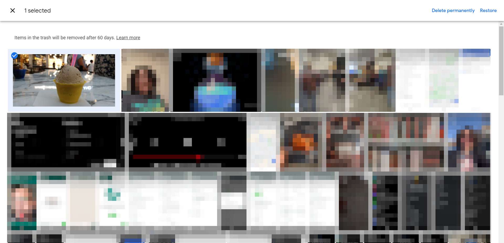 De optie Herstellen in Google Foto's kan een eerder verwijderde foto opslaan