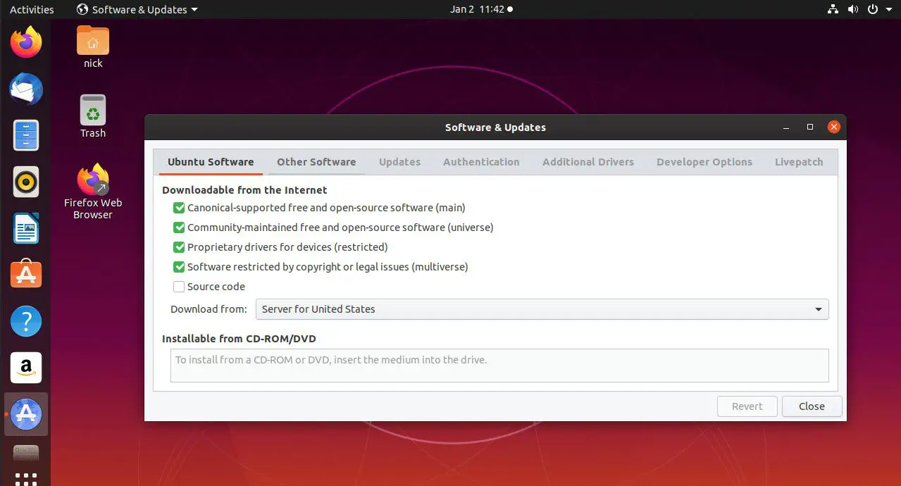 Ubuntu-software en -updates