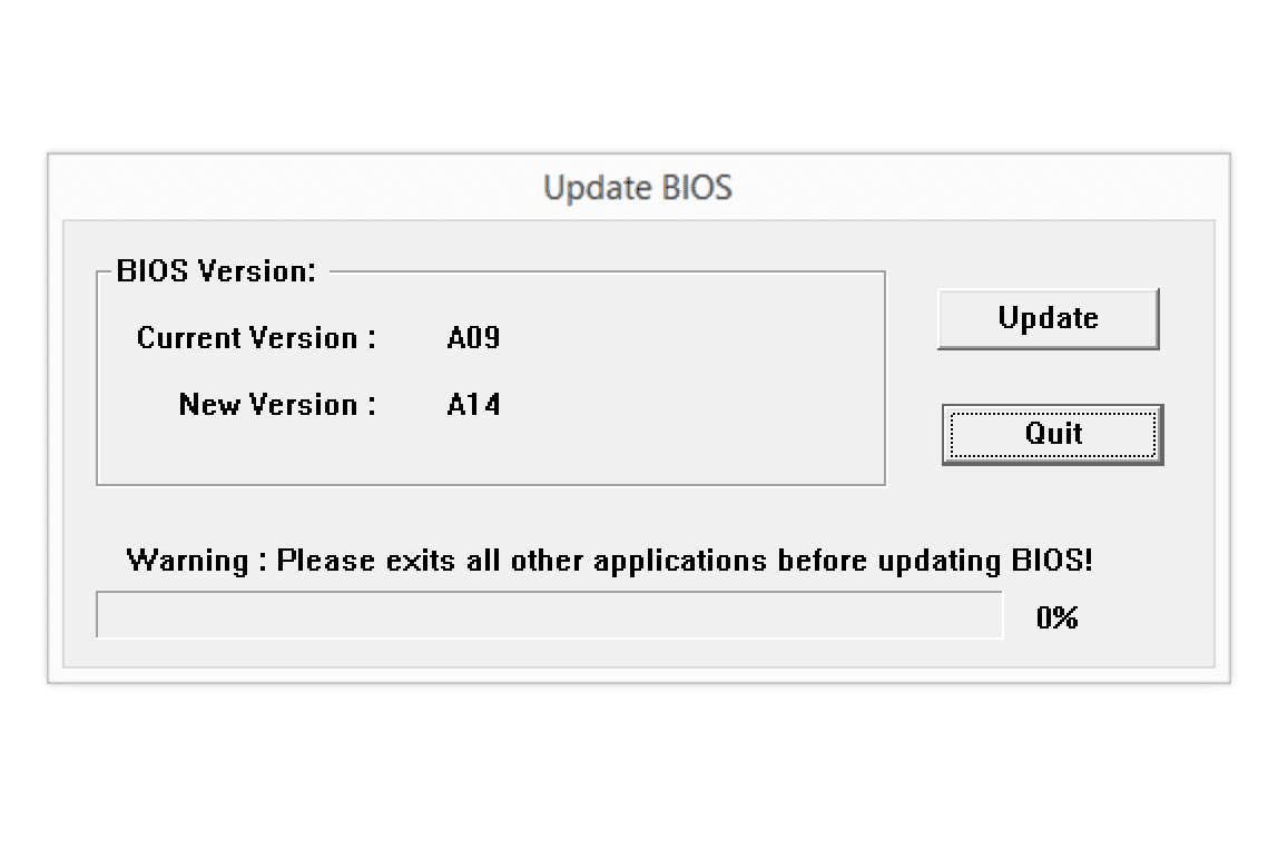 Dell Update BIOS-hulpprogramma