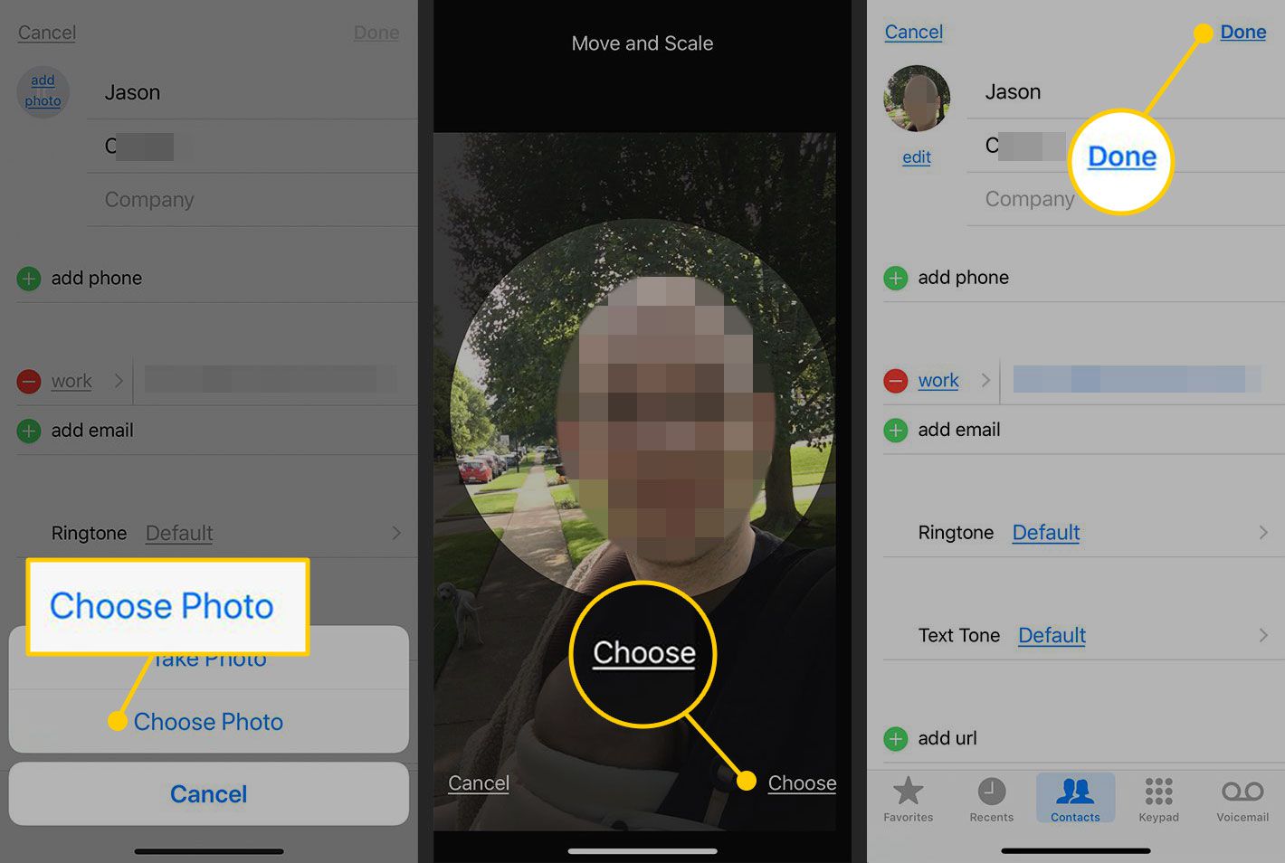 Een afbeelding toevoegen aan een contact in iOS