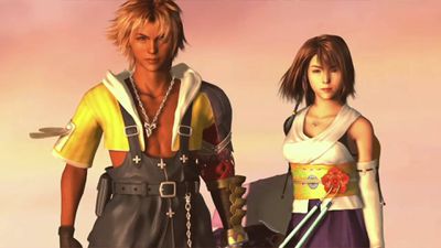 Tidus en Yuna staan ​​zij aan zij in FFX HD Remaster op PS4.