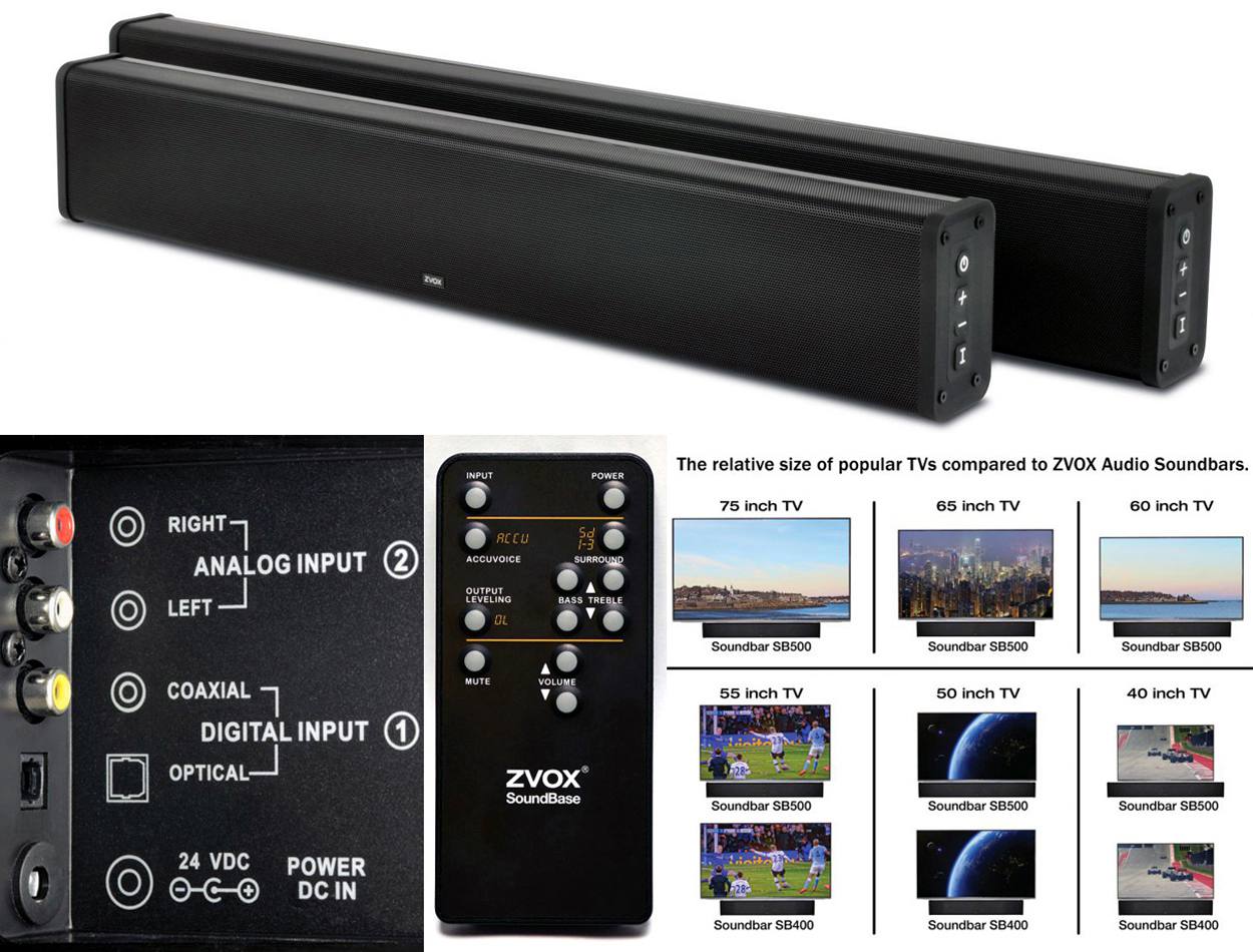 ZVOX Audio SB400 en SB500 Soundbars
