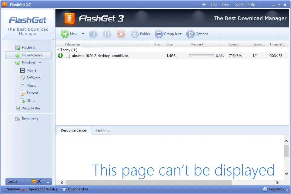 FlashGet-downloadmanager in Windows 8