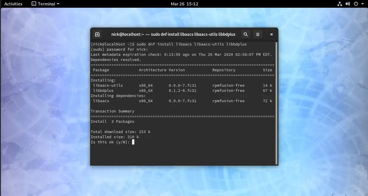Installeer Blu Ray-bibliotheken op Fedora Linux