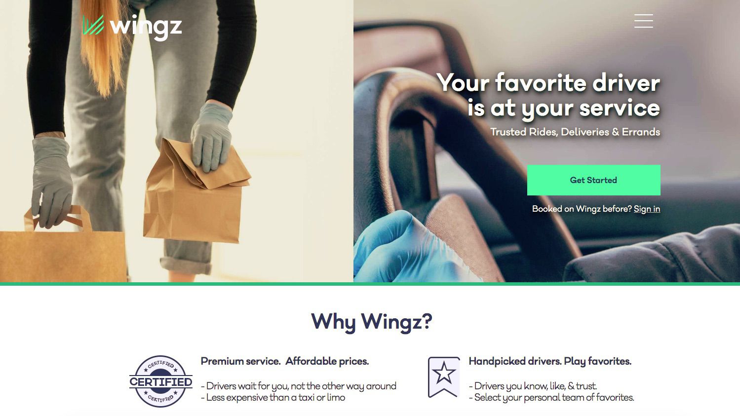 Wingz ridesharing-service