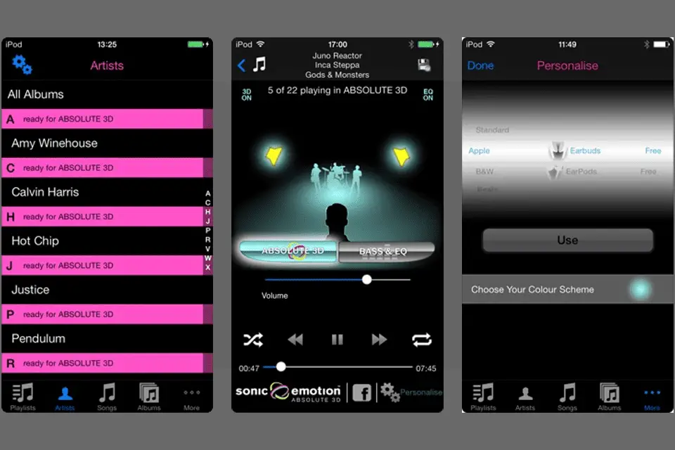 Headquake-muziekspeler voor iOS