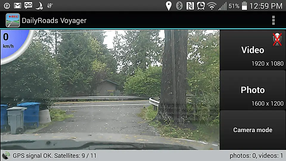 Daily Roads Voyager dash cam-app